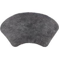 Allure Bath Fashions Curved Shower Mat 100% Cotton in Charcoal