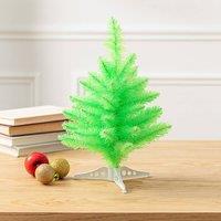 Voltico 1FT Mini Colours Tree Tabletop Small Artificial Xmas Tree in Bright Green | Size: 30 cm