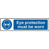 Scan Eye Protection Must Be Worn - Pvc Sign 200 X 50mm