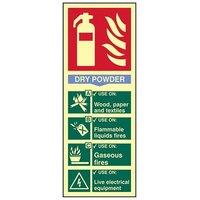 Scan Fire Extinguisher Composite - Dry Powder - Photoluminescent 75 X 200mm