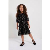 Phase Eight Girl's Nala Sparkly Smock Dress in Black | Size: 3-4 Years