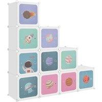 Berkfield Home Cube Storage Cabinet for Kids with 10 Cubes White PP
