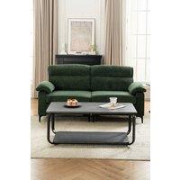 Living and Home 2-Seater Chenille Upholstered Sofa in Green
