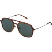 Lozza SL4215M56710P Geometric/Octagonal Sunglasses in Brown