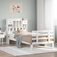 Berkfield Home Bookcase Bed without Mattress White 90x190 cm Single Solid Wood Pine