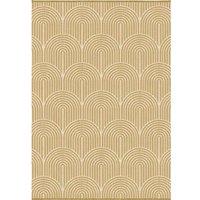 THE RUGS Flatweave Indoor Outdoor Reversible Rug Pangli Durable Polypropylene in Yellow | Size: 160 cm x 230 cm