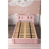 Somnior Elwood 3FT Single Solid Wooden Bed Frame with 3 Drawers - Pink