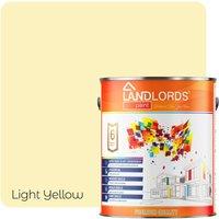 LANDLORDS PAINT Masonry Paint - 20L - Weatherproof Exterior Wall Paint in Light Yellow