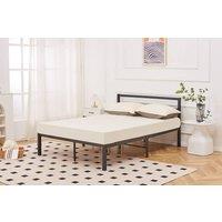 Crazy Price Beds Ltd Taylor Minimalist Black Metal Bed Frame | Size: Double