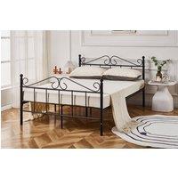 Crazy Price Beds Ltd Lindale Vintage Black Metal Bed Frame | Size: Small Double