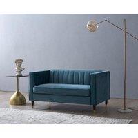 Home Detail Thomas 2 Seater Velvet Sofa in Blue