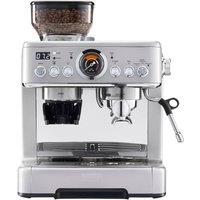 Cooks Professional Bean-To-Cup Espresso Coffee Machine 20-Bar with Grinder & Steam Wand in Silver