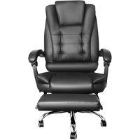 Alivio Office Massage Chair with 360 Swivel, Footrest & Lumbar Support (Black) in Black