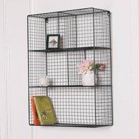 Glasstone Black Wire 5 Compartment Wall Shelf