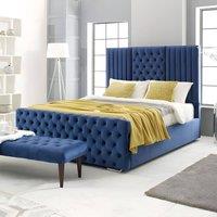 PARADISE BEDS LTD Dream Flex Double Bed Set in Dark Blue