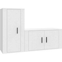 Berkfield Home 2 Piece TV Cabinet Set White Engineered Wood