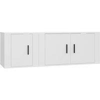 Berkfield Home 2 Piece TV Cabinet Set White Engineered Wood