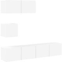 Berkfield Home 4 Piece TV Cabinet Set White Engineered Wood