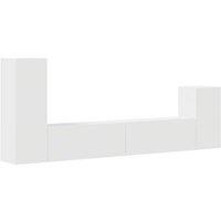 Berkfield Home 4 Piece TV Cabinet Set White Engineered Wood