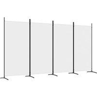 Berkfield Home 4-Panel Room Divider White 346x180 cm Fabric