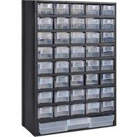 Berkfield Home 41-Drawer Storage Cabinet Tool Box 2 pcs Plastic in Black