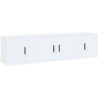 Berkfield Home 3 Piece TV Cabinet Set White Engineered Wood