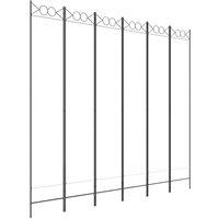 Berkfield Home 6-Panel Room Divider White 240x220 cm Fabric