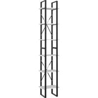 Berkfield Home 6-Tier Book Cabinet White 40x30x210 cm Engineered Wood | Size: 40 x 30 x 210 cm