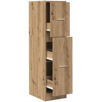 Berkfield Home Apothecary Cabinet Artisian Oak 30x41x118 cm Engineered Wood in Brown | Size: 30 x 41 x 118 cm