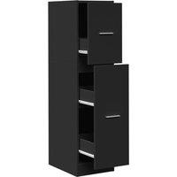 Berkfield Home Apothecary Cabinet Black 30x41x118 cm Engineered Wood | Size: 30 x 41 x 118 cm