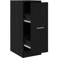 Berkfield Home Apothecary Cabinet Black Oak 30x41x77, 5 cm Engineered Wood