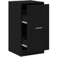 Berkfield Home Apothecary Cabinet Black Oak 40x41x77, 5 cm Engineered Wood