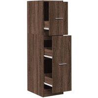 Berkfield Home Apothecary Cabinet Brown Oak 30x41x118 cm Engineered Wood | Size: 30 x 41 x 118 cm