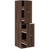 Berkfield Home Apothecary Cabinet Brown Oak 30x41x144.5 cm Engineered Wood