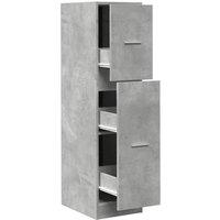 Berkfield Home Apothecary Cabinet Concrete Grey 30x41x118 cm Engineered Wood | Size: 30 x 41 x 118 cm