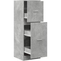 Berkfield Home Apothecary Cabinet Concrete Grey 40x41x118 cm Engineered Wood | Size: 40 x 41 x 118 cm