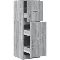 Berkfield Home Apothecary Cabinet Grey Sonoma 40x41x118 cm Engineered Wood | Size: 40 x 41 x 118 cm