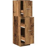 Berkfield Home Apothecary Cabinet Old Wood 30x41x118 cm Engineered Wood in Brown | Size: 30 x 41 x 118 cm