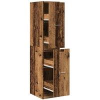 Berkfield Home Apothecary Cabinet Old Wood 30x41x144.5 cm Engineered Wood in Brown