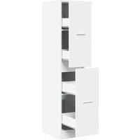 Berkfield Home Apothecary Cabinet White 30x41x144.5 cm Engineered Wood