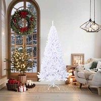 Berkfield Home Artificial Christmas Tree with Thick Branches White 180 cm PVC