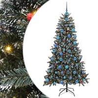 Berkfield Home Artificial Christmas Tree with 300 LEDs Green 99 x 99 x 180 cm