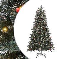 Berkfield Home Artificial Christmas Tree with 300 LEDs Green 99 x 99 x 180 cm