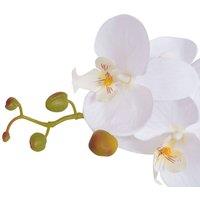Berkfield Home Artificial Orchid Plant with Pot 75 cm White