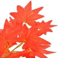 Berkfield Home Artificial Plant Maple Tree with Pot Red 120 cm