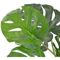 Berkfield Home Artificial Plant Monstera with Pot Green 100 cm
