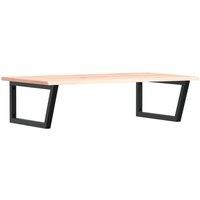 Berkfield Home Basin Shelf Wall Mounted Steel & Solid Wood Oak in Brown