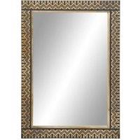 Berkfield Home Bathroom Mirror 50x70 cm Solid Wood Mango & Glass in Brown