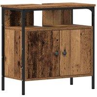 Berkfield Home Bathroom Sink Cabinet Old Wood 60x30x60 cm Engineered Wood in Brown | Size: 60 x 30 x 60 cm