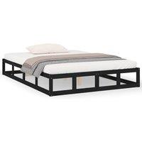Berkfield Home Bed Frame Black 180x200 cm Super King Size Solid Wood